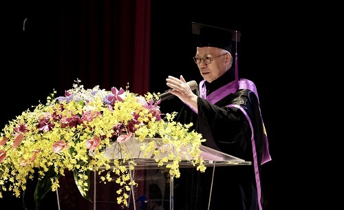 北科大校長王錫福致詞。(攝影:王泳傑)圖片