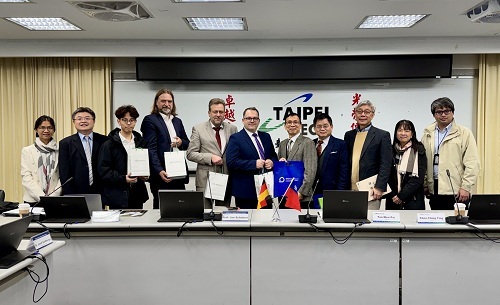 德國薩克森自由邦高教夥伴拜會北科大，貴賓師長大合影。