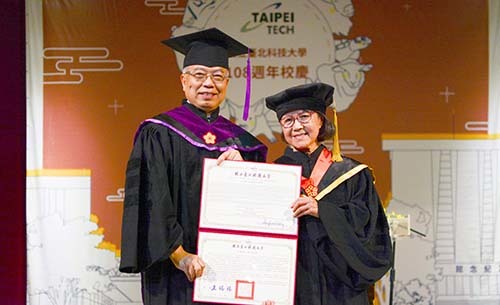 蕭美琛去年成為北科大建校以來第一位女性名譽博士。