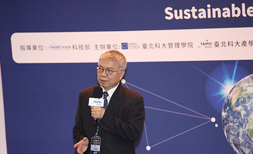 北科大校長王錫福表示，北科大在綠色技術創新方面已有許多研發成果。