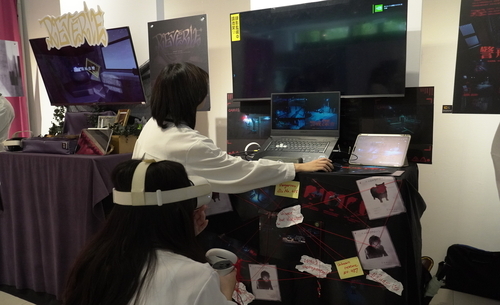 學生互動裝置作品展示_警戒深宵