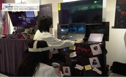 學生互動裝置作品展示_警戒深宵