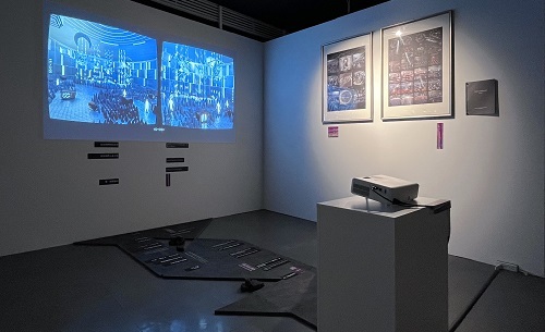 北科大互動系老師莊澤光作品《雜訊地景》於2023年桃源美展展出。