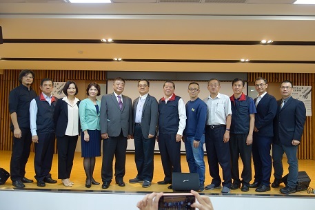 北科大副校長楊重光（左六）等校方代表與蒞臨貴賓合影。