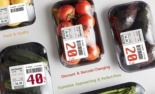 Barcodiscount designed stickers that would change colors and numbers to reduce waste for supermarkets.