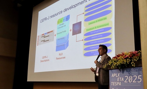 日本東京外國語大學教授Dr. Yukio Tono演講。圖片