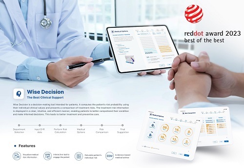 北科大工設系學生設計「Wise Decision醫療共享決策系統」,協助病患做出更好的決定。圖片