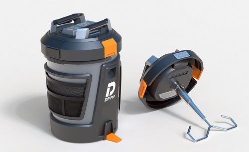 北科大學生李祥耀、黃柏諺以「DP-Pro 裝修師傅無塵水泥攪拌機」,榮獲紅點概念設計獎。圖片