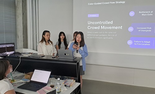 北科大等台日四校合作防災設計PBL工作營,圖為小組成果展示與報告。