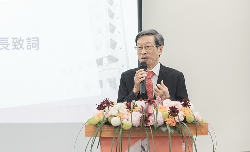 北科大名譽博士暨美琪瑪董事長嚴隆財致詞。圖片