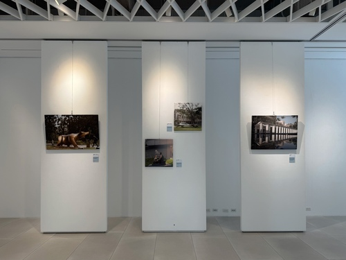 展區呈現以校園日常為主題的攝影與雕塑作品，透過藝術視角重新觀看熟悉的校園景象。
